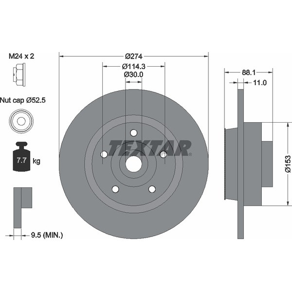 TEXTAR DISCS WITH BEARING image