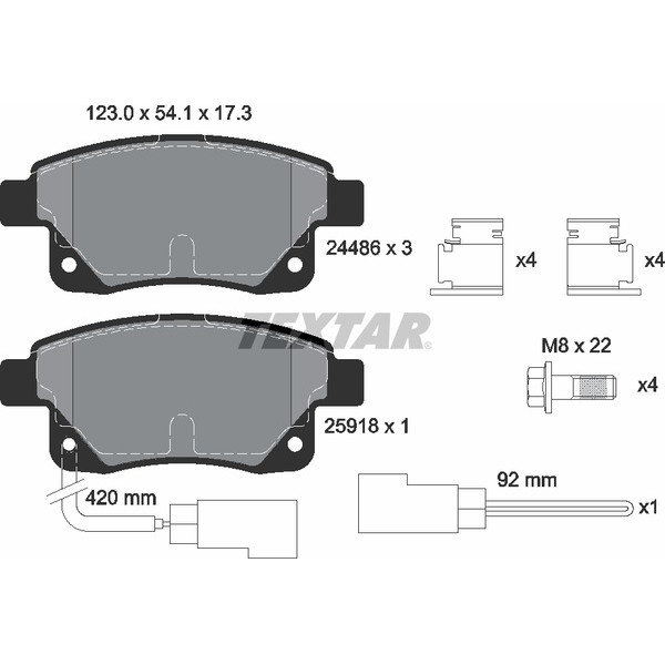 TEXTAR LCV BRAKE PADS image