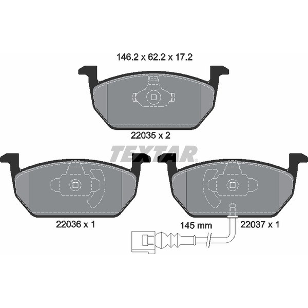 TEXTAR PC BRAKE PADS image