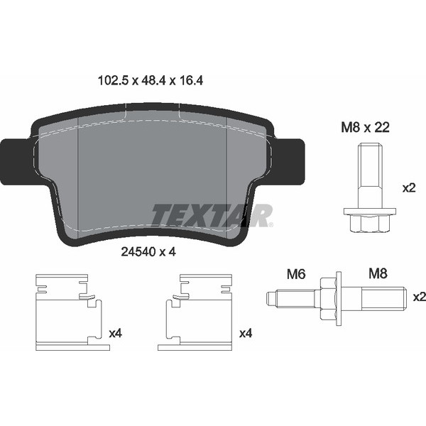 TEXTAR PC BRAKE PADS image