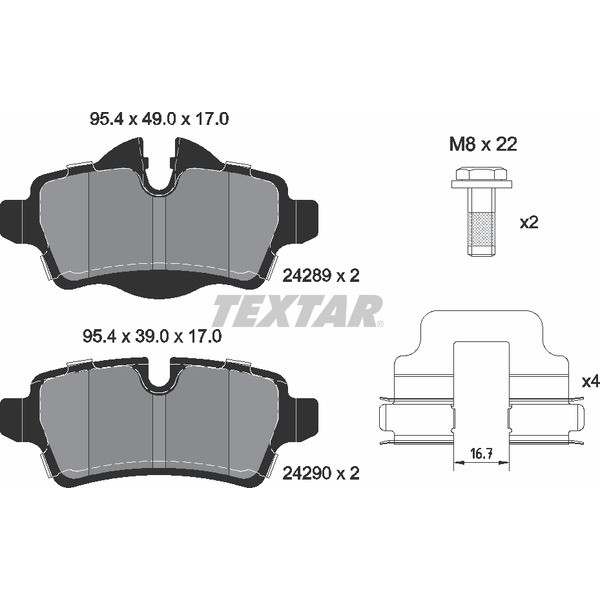 TEXTAR PC BRAKE PADS image