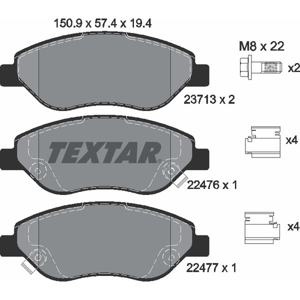 TEXTAR LCV BRAKE PADS image