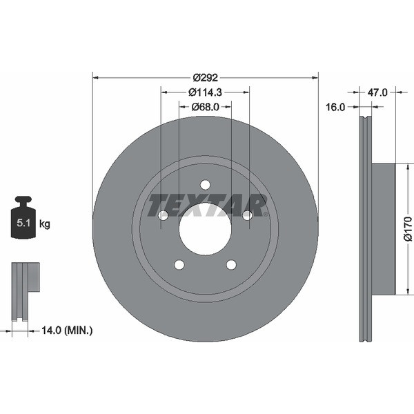 TEXTAR PC BRAKE DISCS image