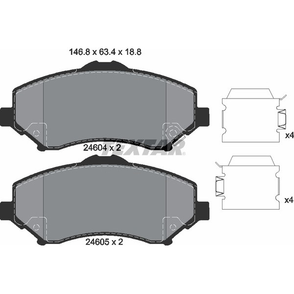 TEXTAR PC BRAKE PADS image