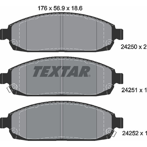 TEXTAR PC BRAKE PADS image