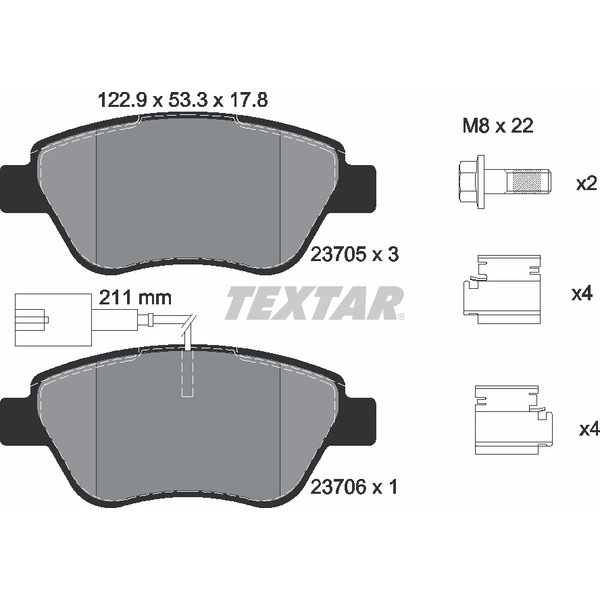 TEXTAR PC BRAKE PADS image