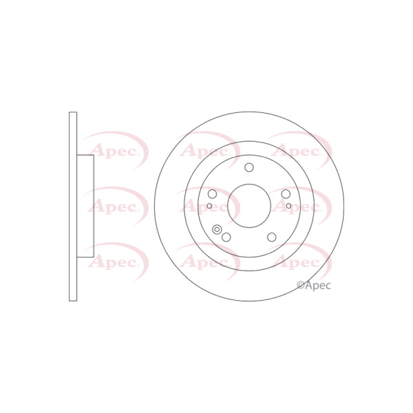 APEC BRAKE DISC (REAR) (SINGLE) image