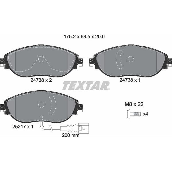 TEXTAR PC BRAKE PADS image