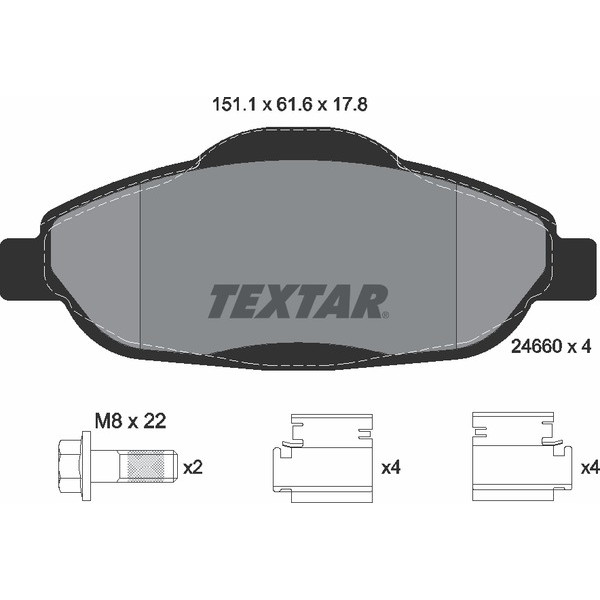 TEXTAR PC BRAKE PADS image