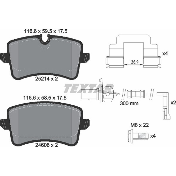 TEXTAR PC BRAKE PADS image