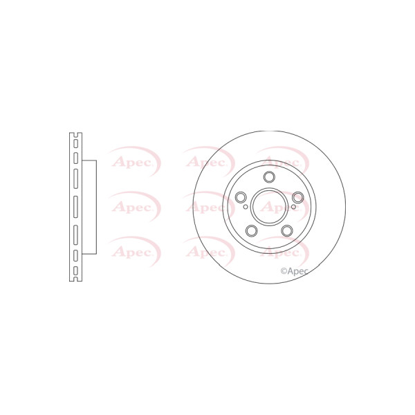 APEC BRAKE DISC (FRONT) (SINGLE) image