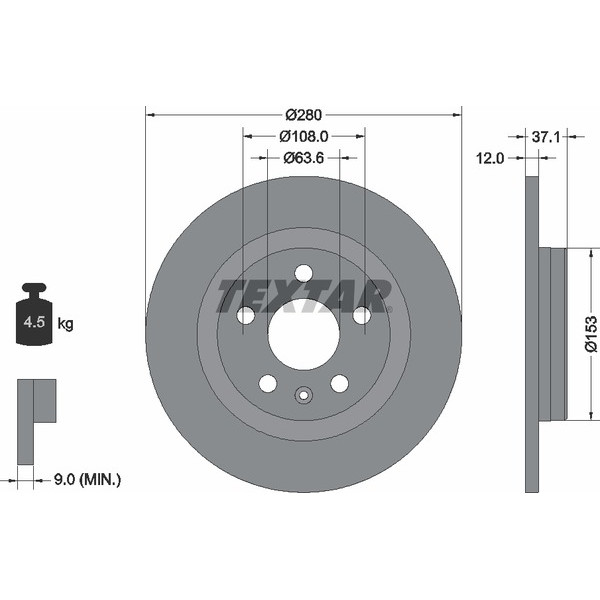 TEXTAR PC BRAKE DISCS image