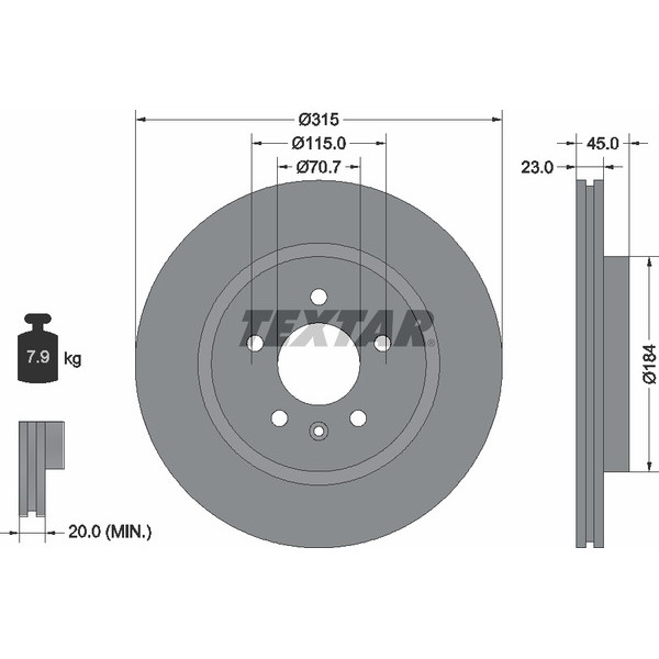 TEXTAR PC BRAKE DISCS image