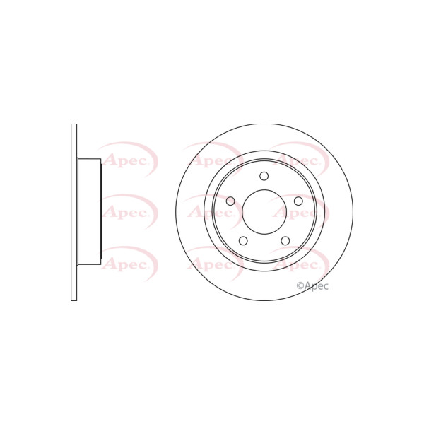 APEC BRAKE DISC (REAR) (SINGLE) image
