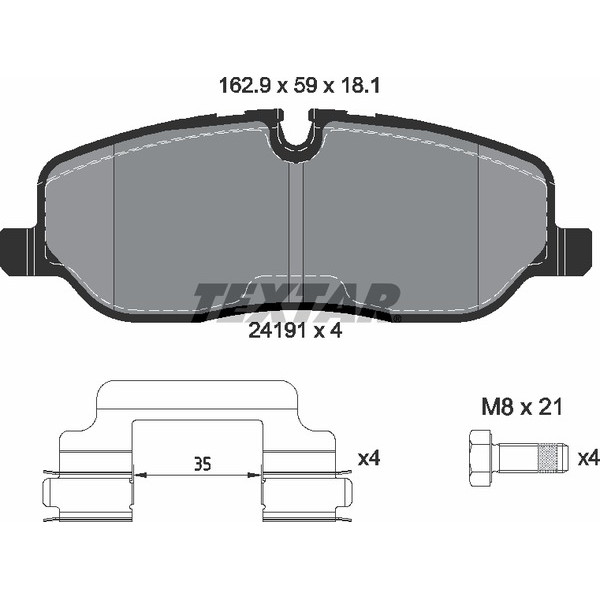 TEXTAR PC BRAKE PADS image
