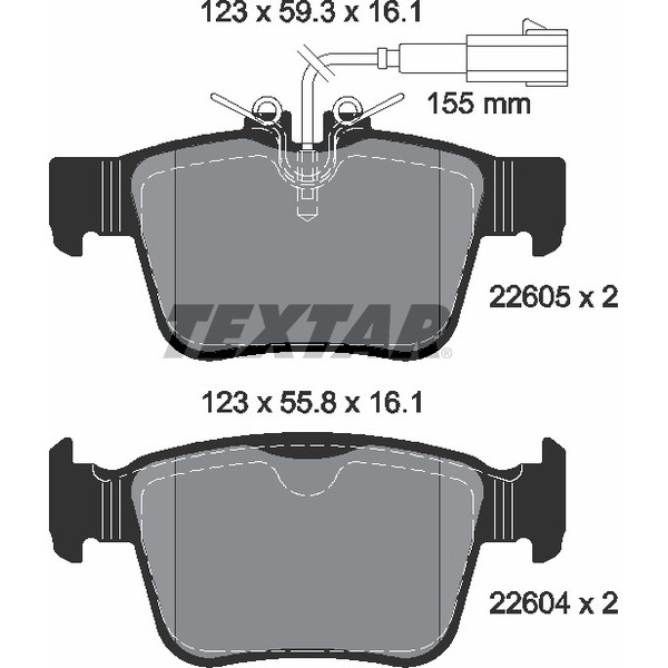 TEXTAR PC BRAKE PADS image