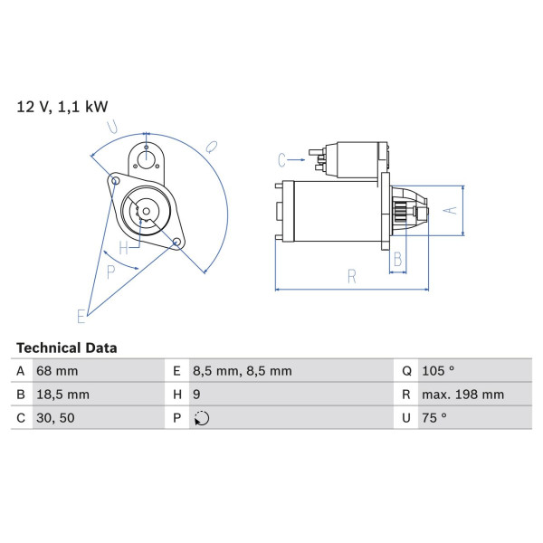 REMAN STARTER MOTOR 2612 image