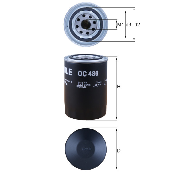 OIL FILTER - SPIN ON image