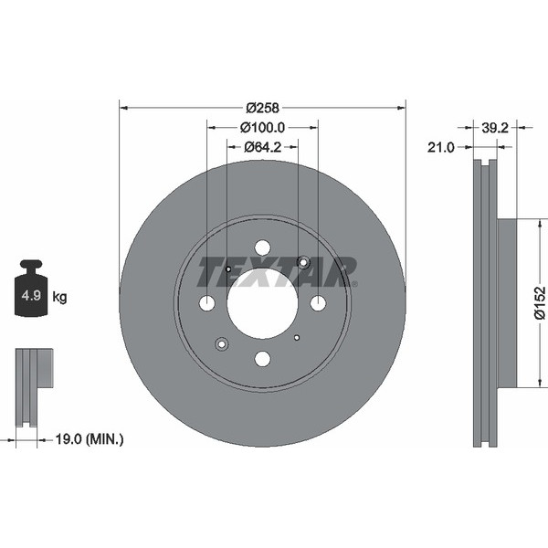 TEXTAR PC BRAKE DISCS image