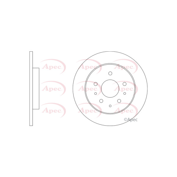 APEC BRAKE DISC (REAR) (SINGLE) image