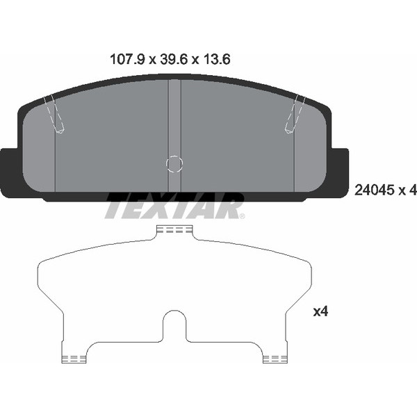 TEXTAR PC BRAKE PADS image