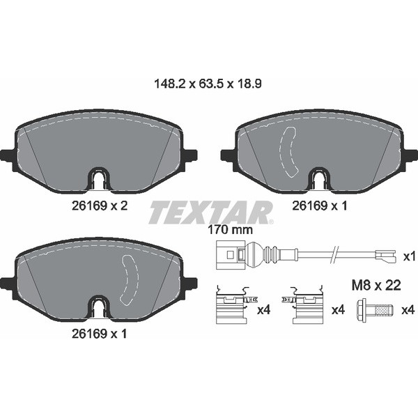 TEXTAR PC BRAKE PADS image