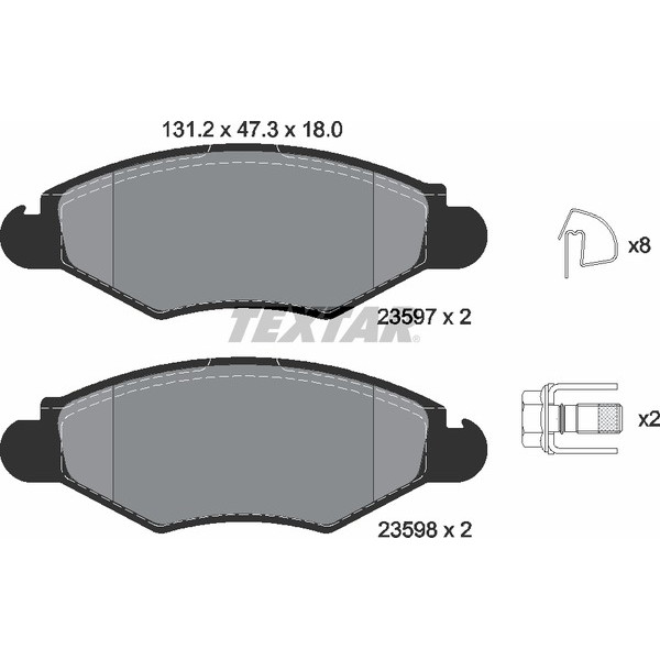 TEXTAR PC BRAKE PADS image