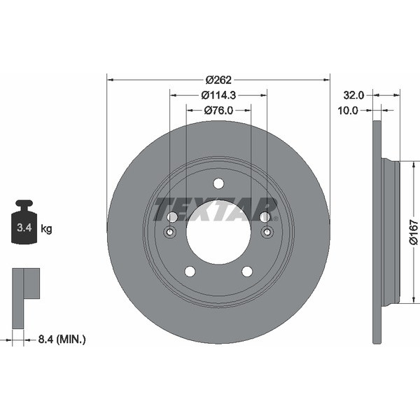 TEXTAR PC BRAKE DISCS image