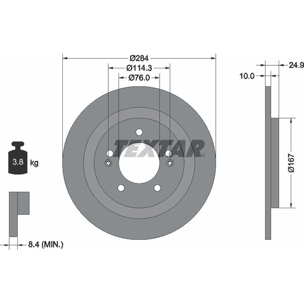 TEXTAR PC BRAKE DISCS image