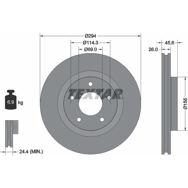 TEXTAR PC BRAKE DISCS image