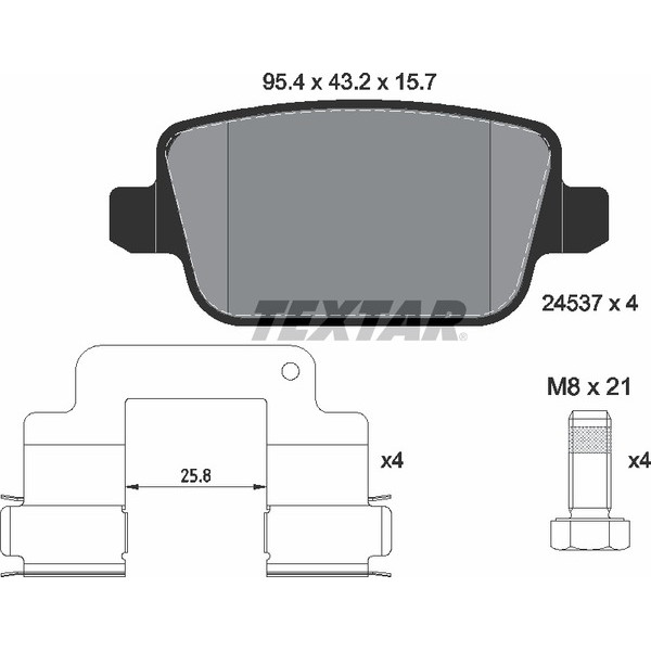 TEXTAR PC BRAKE PADS image