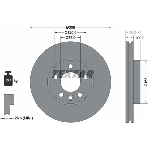 TEXTAR PC BRAKE DISCS image
