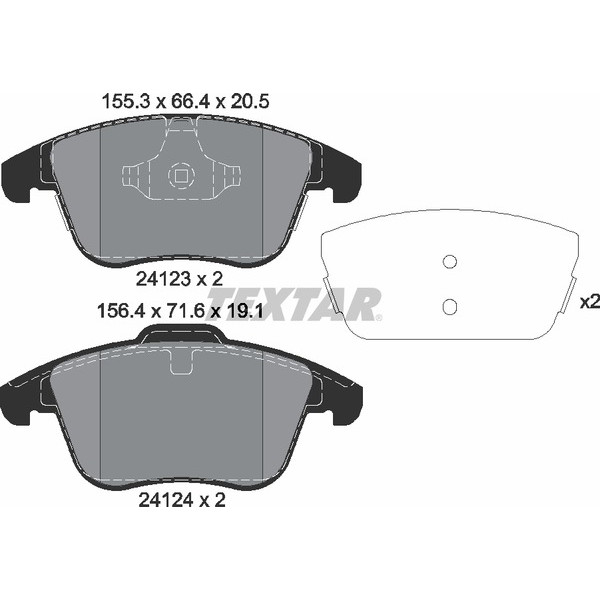 TEXTAR PC BRAKE PADS image
