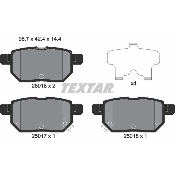 TEXTAR PC BRAKE PADS image