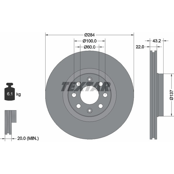 TEXTAR PC BRAKE DISCS image