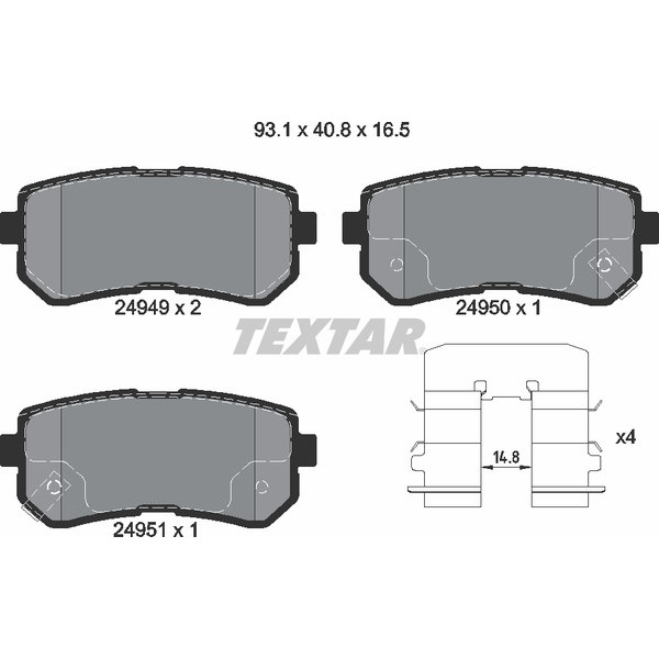 TEXTAR PC BRAKE PADS image