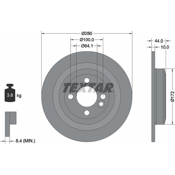 TEXTAR PC BRAKE DISCS image