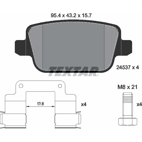 TEXTAR PC BRAKE PADS image