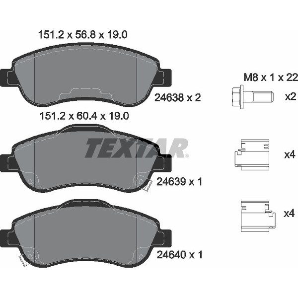 TEXTAR PC BRAKE PADS image