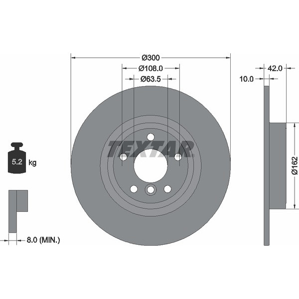 TEXTAR PC BRAKE DISCS image