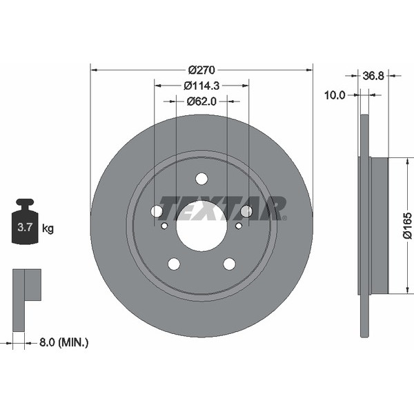 TEXTAR PC BRAKE DISCS image