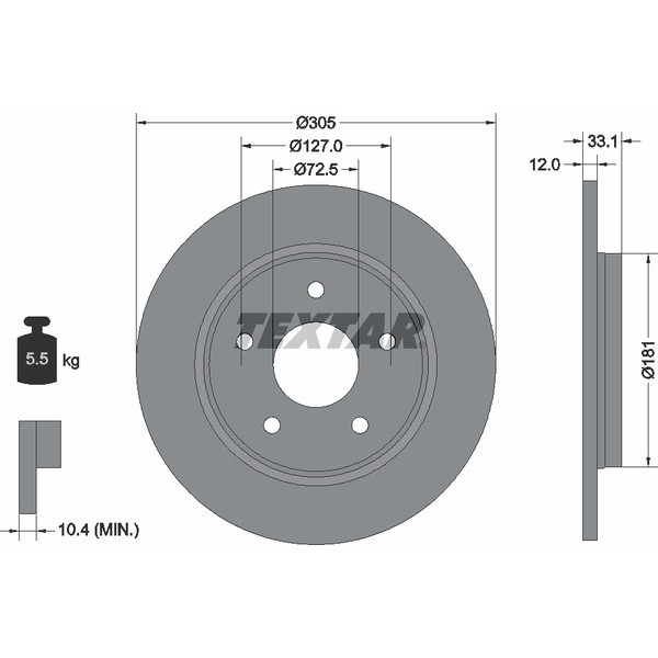 TEXTAR PC BRAKE DISCS image