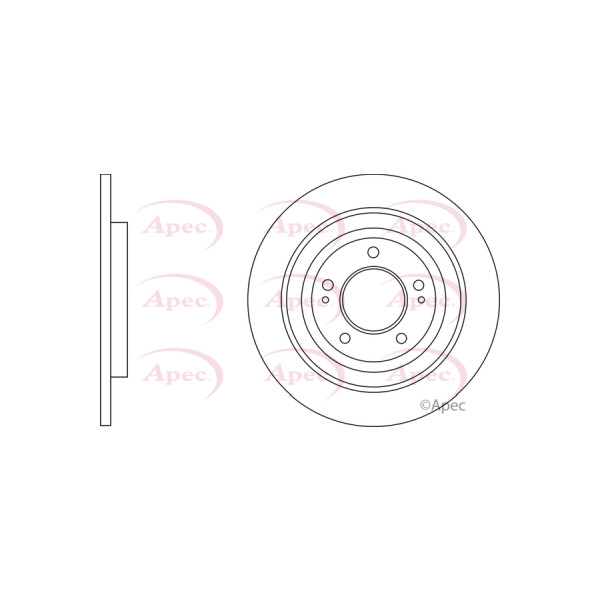 APEC BRAKE DISC (REAR) (SINGLE) image