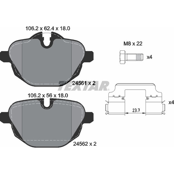 TEXTAR PC BRAKE PADS image