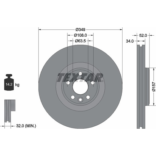 TEXTAR PC BRAKE DISCS image