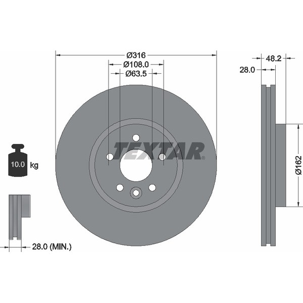 TEXTAR PC BRAKE DISCS image