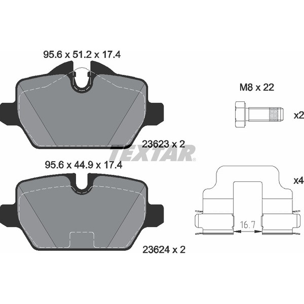 TEXTAR PC BRAKE PADS image