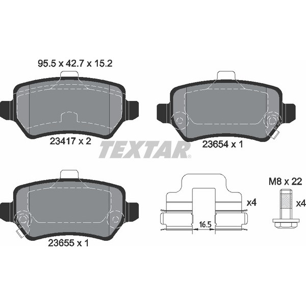 TEXTAR PC BRAKE PADS image