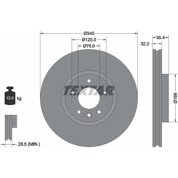 TEXTAR PC BRAKE DISCS image