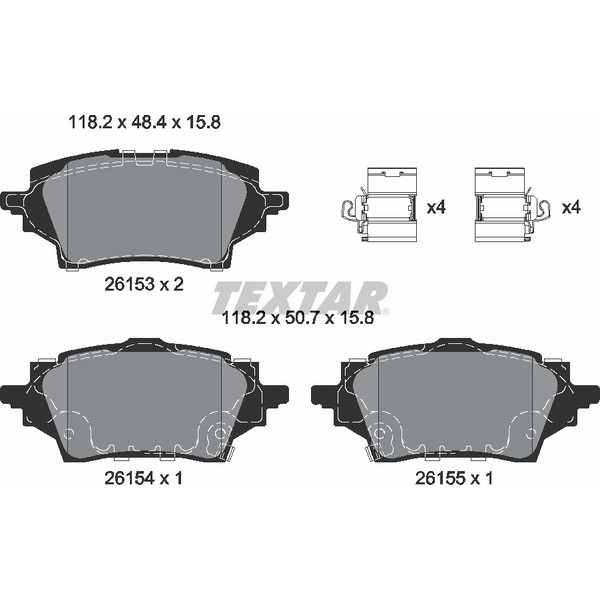 TEXTAR PC BRAKE PADS image